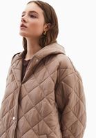 Women Sand Beige Loose-Fit Quilted Jacket