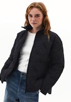 Women Black Quilted Loose-Fit Jacket