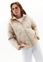 Women Beige Quilted Loose-Fit Jacket