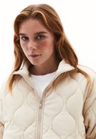 Women Beige Quilted Loose-Fit Jacket