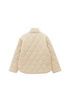 Women Beige Quilted Loose-Fit Jacket