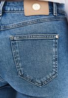 Bayan Mavi Yüksek Bel Straight-Fit Pantolon