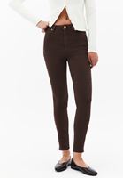 Bayan Kahverengi Yüksek Bel Skinny-Fit Pantolon ( TENCEL™ )