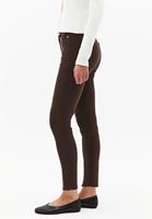 Bayan Kahverengi Yüksek Bel Skinny-Fit Pantolon ( TENCEL™ )