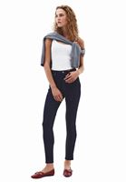 Bayan Lacivert Yüksek Bel Skinny-Fit Pantolon ( TENCEL™ )