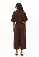 Bayan Kahverengi Keten Karışımlı Balon Pantolon ( TENCEL™ )