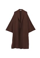 Bayan Kahverengi Keten Karışımlı Kimono ( TENCEL™ )