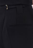 Bayan Siyah Keten Karışımlı Wide-Leg Pantolon ( TENCEL™ )