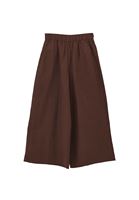 Bayan Kahverengi Keten Karışımlı Wide-Leg Pantolon ( TENCEL™ )