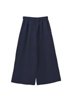 Bayan Lacivert Keten Karışımlı Wide-Leg Pantolon ( TENCEL™ )