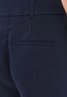 Bayan Lacivert Keten Karışımlı Ultra Yüksek Bel Şort ( TENCEL™ )