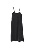 Women Black Strappy Long Dress (TENCEL™)