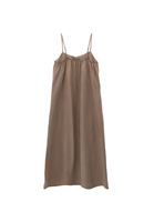 Women Sand Beige Strappy Long Dress (TENCEL™)