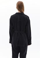 Bayan Siyah Bağlamalı Blazer Ceket ( TENCEL™ )