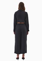 Bayan Siyah Straight-Fit Pantolon ( TENCEL™ )