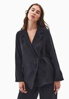 Bayan Siyah Bağlamalı Blazer Ceket ( TENCEL™ )