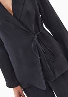 Bayan Siyah Bağlamalı Blazer Ceket ( TENCEL™ )