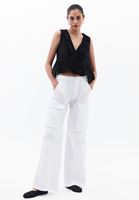 Bayan Siyah Fırfırlı Bluz ( TENCEL™ )