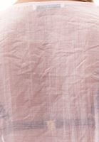 Bayan Pembe V Yaka Tül Bluz ( TENCEL™ )