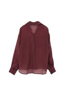 Women Bordeaux Balloon Sleeve Shirt