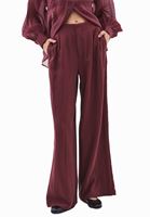 Women Bordeaux Ultra High Waist Trousers (TENCEL™)