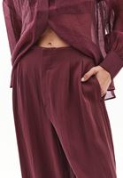 Women Bordeaux Ultra High Waist Trousers (TENCEL™)