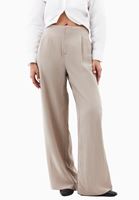 Women Beige Ultra High Waist Trousers (TENCEL™)