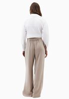 Women Beige Ultra High Waist Trousers (TENCEL™)