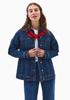 Bayan Lacivert Oversize Denim Ceket