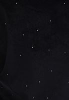 Women Black Gathered Velvet Mini Dress
