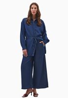Bayan Mavi Wide-Leg Denim Pantolon ( TENCEL™ )