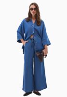 Bayan Mavi Wide-Leg Denim Pantolon ( TENCEL™ )