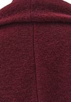 Bayan Bordo Yün Karışımlı Oversize Kaban