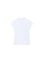 Women White Polo Neck T-Shirt