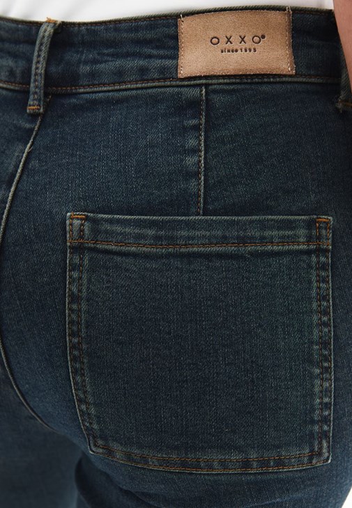 Flare Denim Pantolon	ve Bluz Kombini