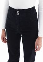 Women Black Ultra High Rise Bootcut Denim Pants