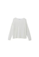 Women Cream Boat Neck Knitwear Sweater