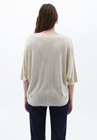 Women Beige Knitwear Cardigan with Buttons