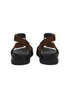 Women Brown Buckle Detail Sandals