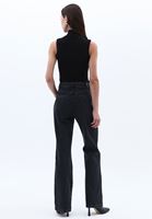 Women Black Ultra High Rise Flared Denim Pants