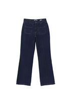 Women Blue Ultra High Rise Flared Denim Pants