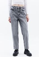 Women Grey Ultra High Rise Mom Fit Pants