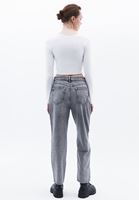 Women Grey Ultra High Rise Mom Fit Pants