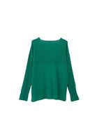 Women Green V-Neck Knitwear Sweater