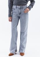 Women Grey Mid Rise Straight Fit Pants