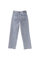 Women Grey Mid Rise Straight Fit Pants