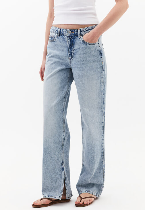 Straight-Fit Pantolon ve Dantelli Atlet Kombini