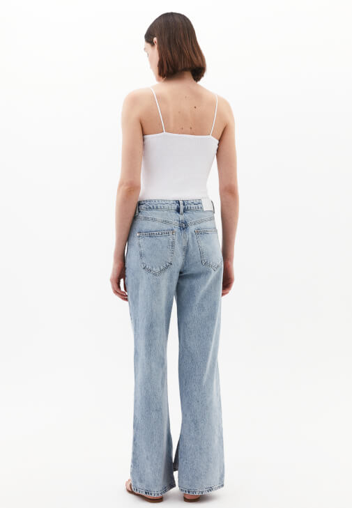 Straight-Fit Pantolon ve Dantelli Atlet Kombini