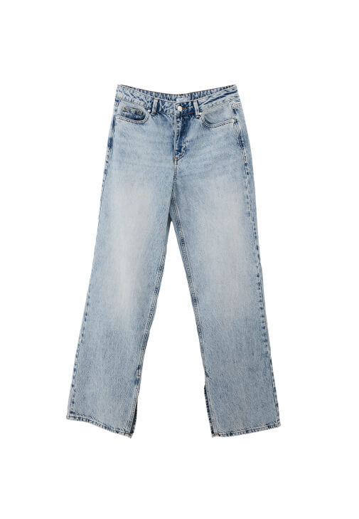 Straight-Fit Pantolon ve Dantelli Atlet Kombini
