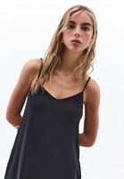 Women Black Modal Strappy Midi Dress